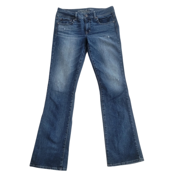 American Eagle Women's Blue Kick Boot Stretch Jeans Size 8 L - Picture 2 of 8
